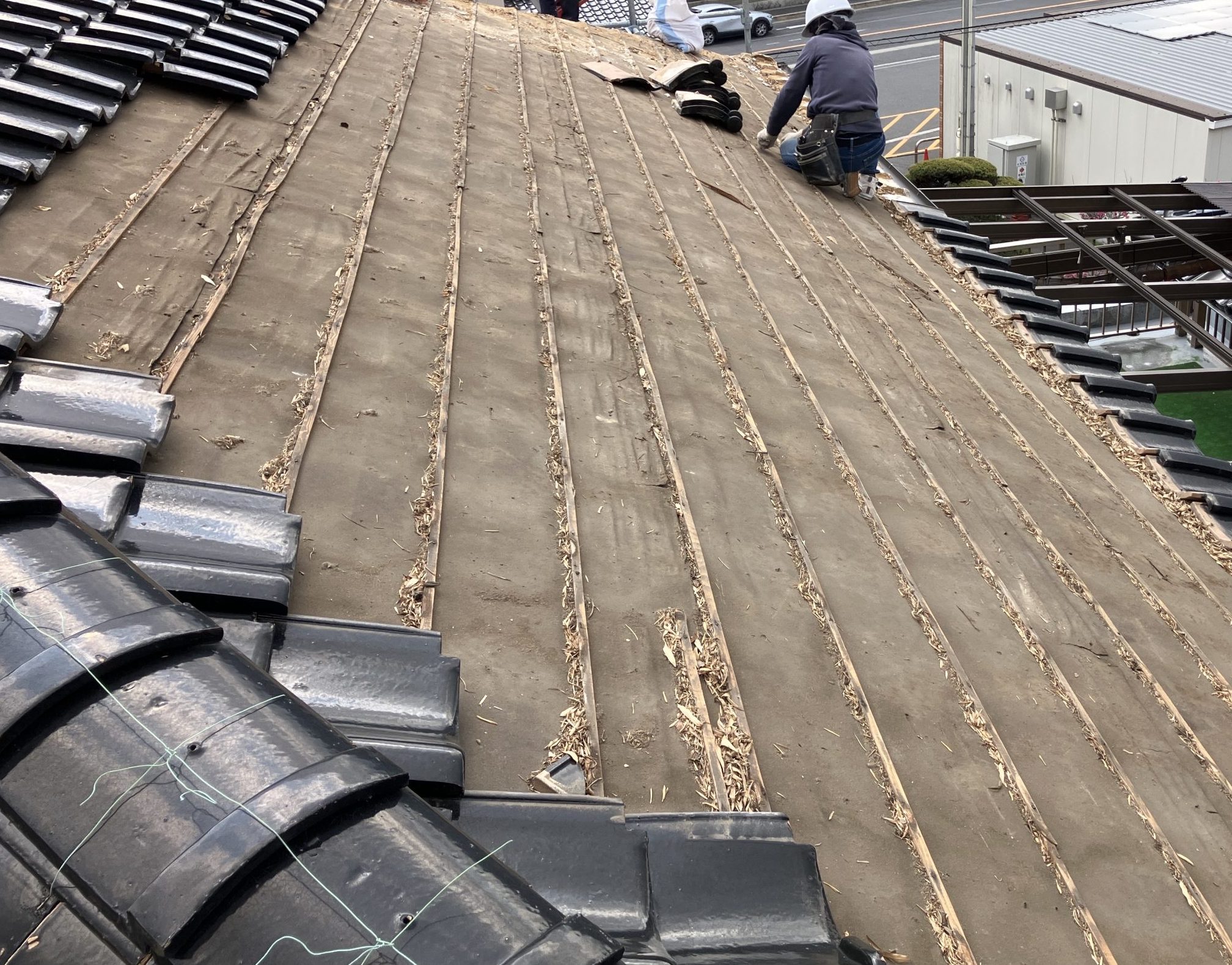 既存ルーフィングの確認