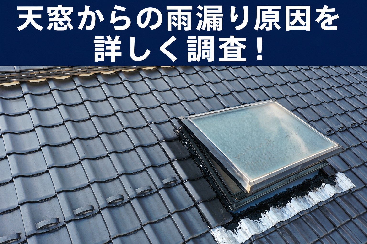 広島市西区｜築26年の瓦屋根で雨漏り調査！天窓まわりの劣化が原因でした