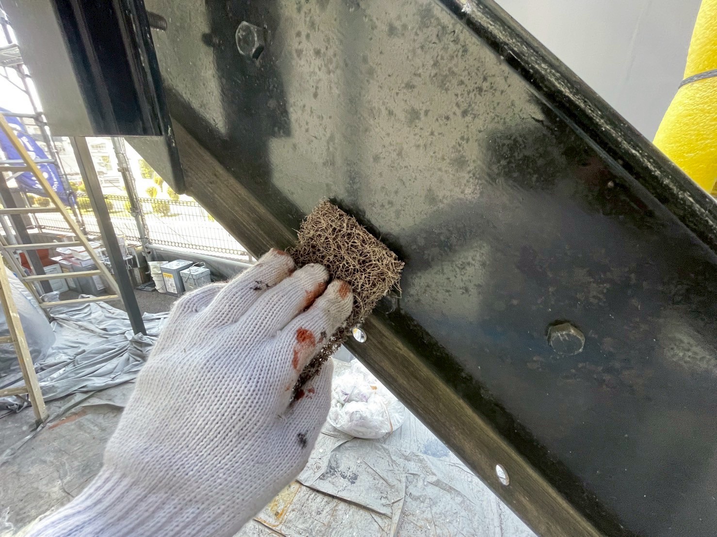 ケレン作業の様子