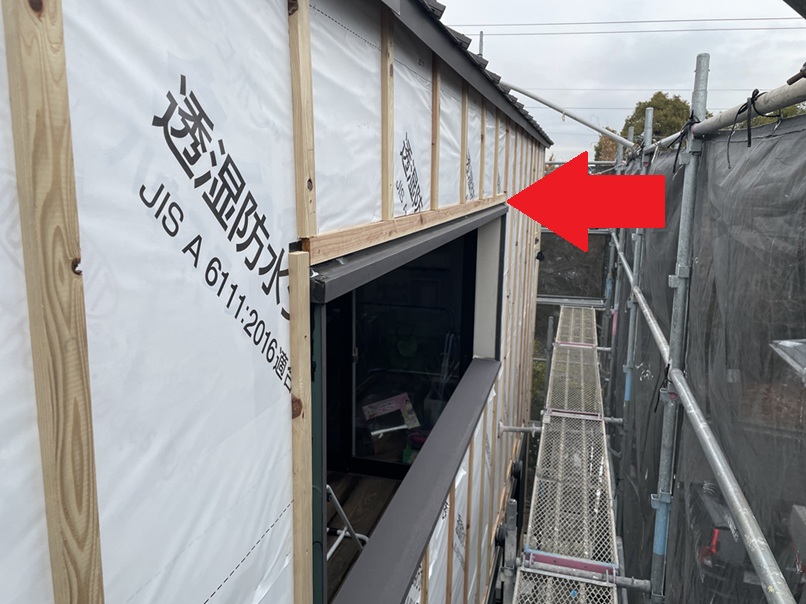 窓サッシまわりの施工