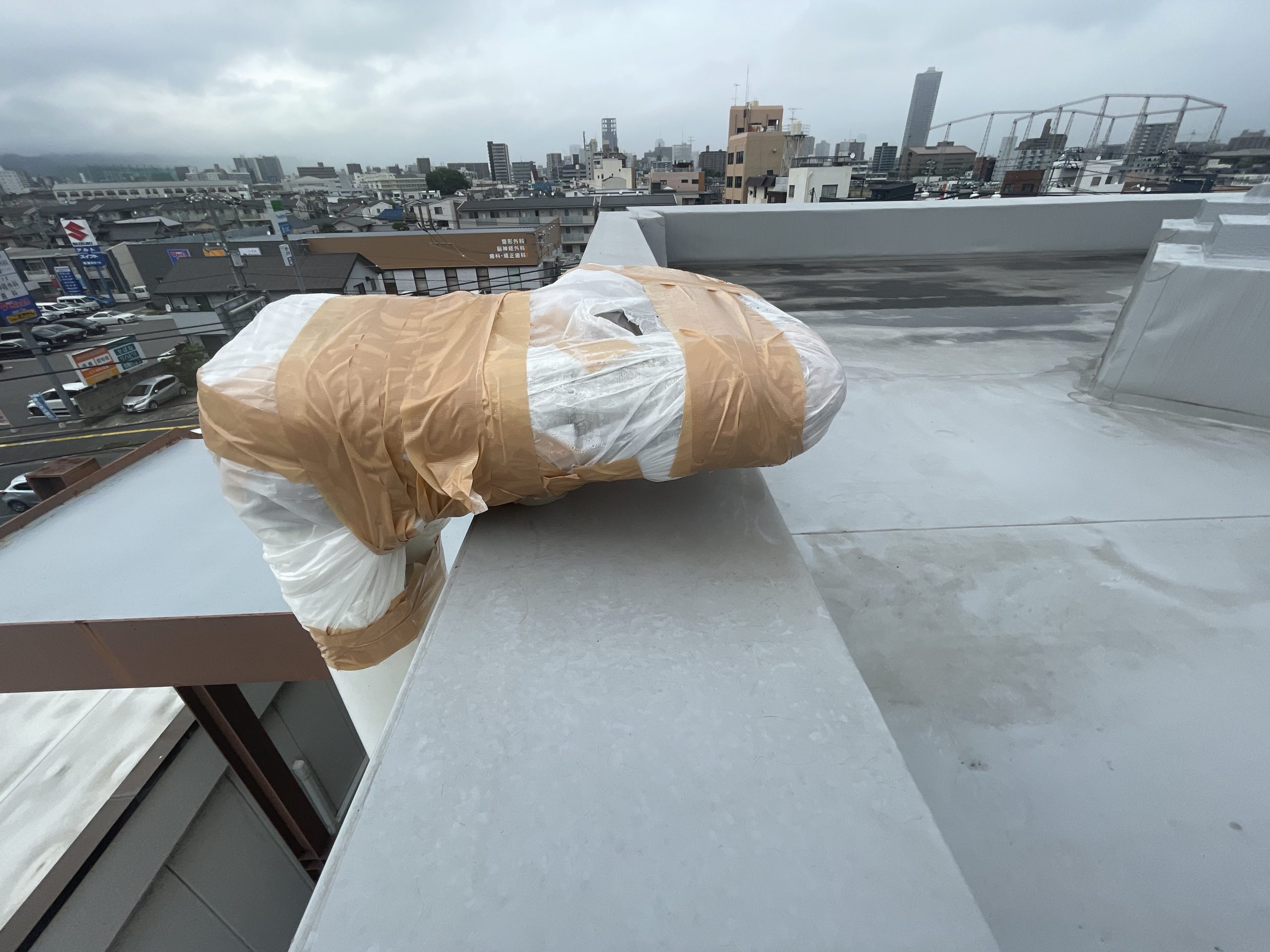 保温ラッキング施工前