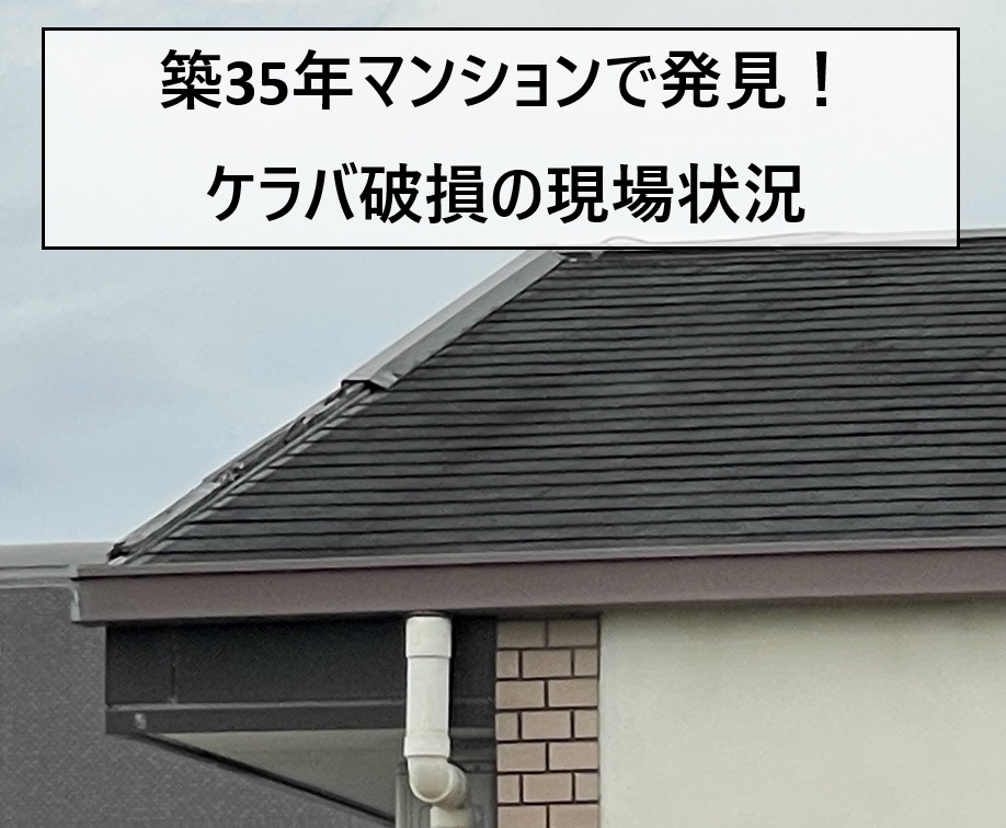 広島市西区、築30年以上マンションのケラバ板金破損を部分補修で改善！