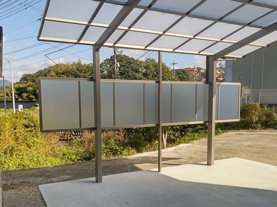 目隠しパネル設置