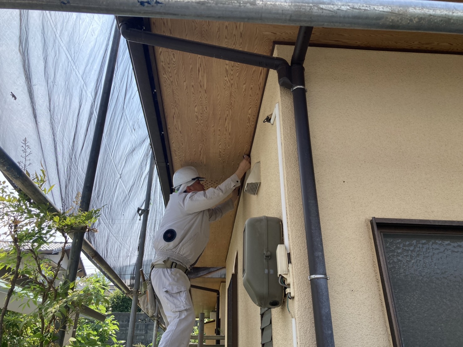 軒天の見切り取り付け