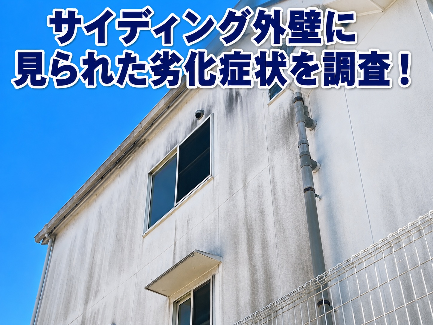 大竹市｜サイディング外壁を調査！黒ずみやコーキングの劣化を確認