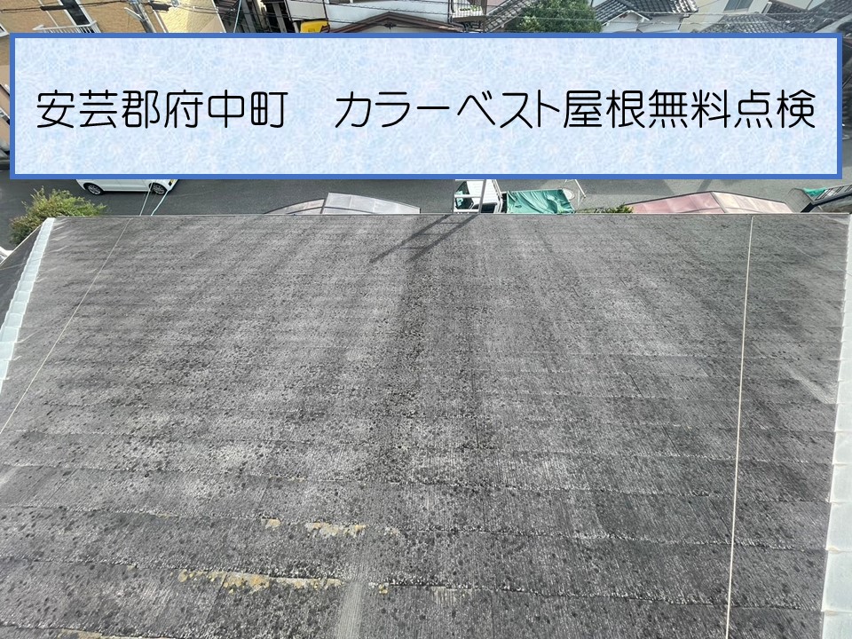 安芸郡府中町、築29年一軒家の屋根と外壁のリフォーム相談で現地調査へ。カラーベスト屋根を無料点検！