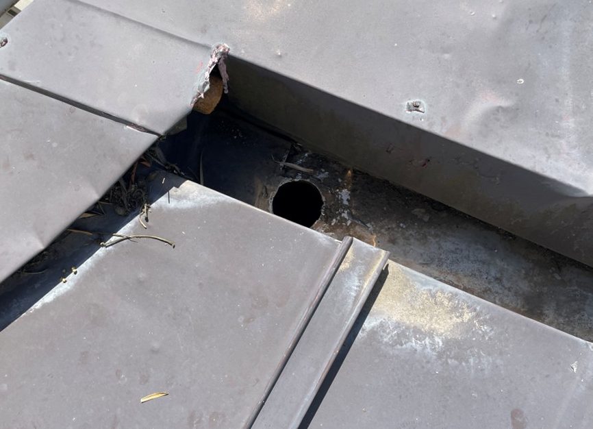 排水口（ドレン）まわりの腐食